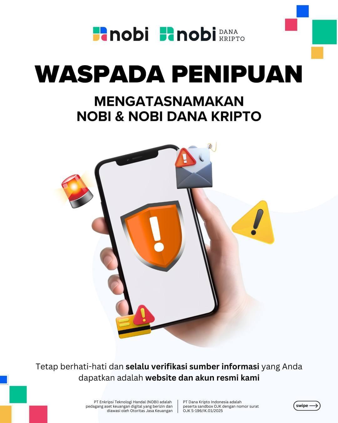 WASPADA Penipuan yang Mengatasnamakan NOBI Dana Kripto