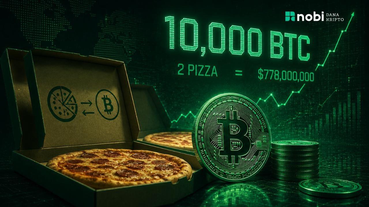 Apa Itu Bitcoin Pizza Day: 10.000 BTC Ditukar Dua Loyang Pizza : Sekarang Bernilai $778 Juta