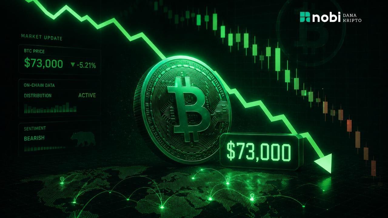 Bitcoin Koreksi ke $73.000: Sinyal Distribusi Aktif Muncul, dan Apa Artinya untuk Portofoliomu
