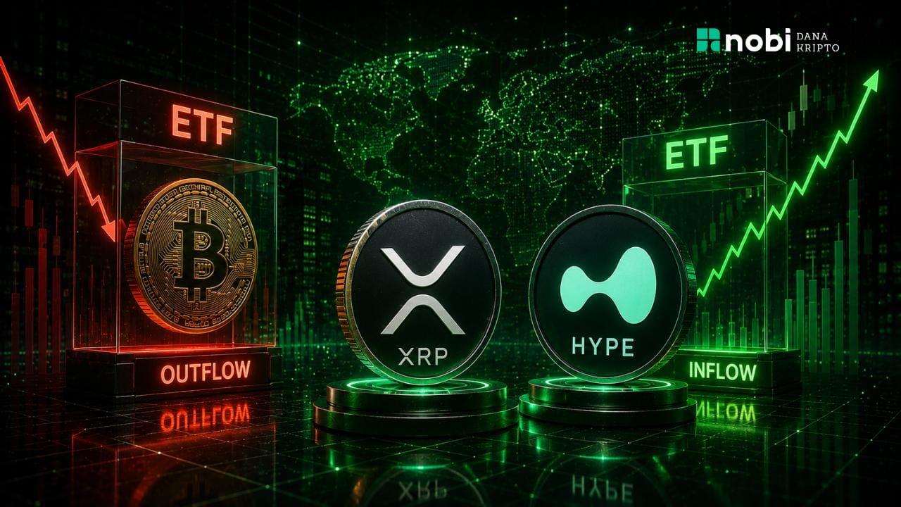 ETF Bitcoin Outflow Melambat Tajam: XRP dan HYPE Justru Catat Inflow