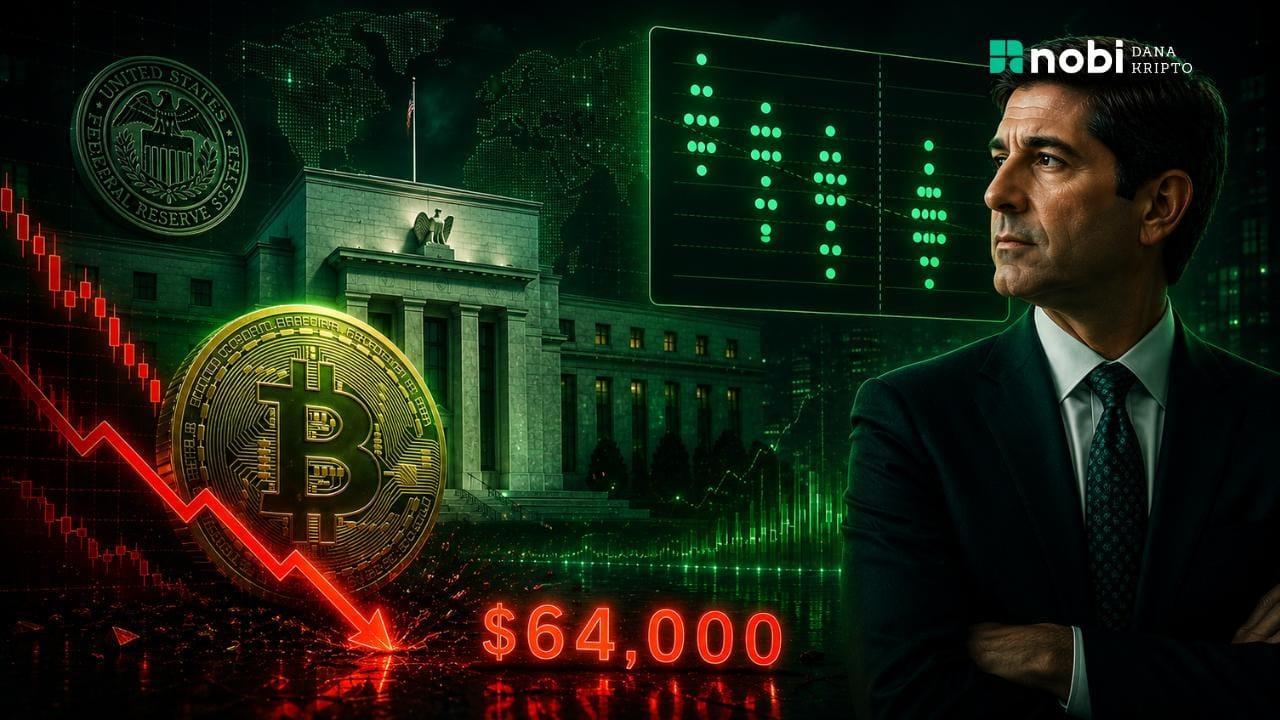 Fed Tahan Suku Bunga, Bitcoin Anjlok ke $64.000: Dot Plot Hawkish Warsh Kejutkan Pasar